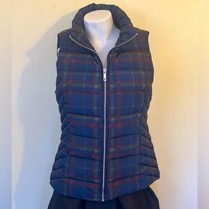 Tommy Hilfiger Plaid Zip Puffer Vest Like New Condition